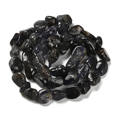 Natural Iolite Beads Strands G-P497-01E-35-1