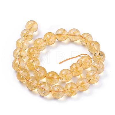 Natural Citrine Beads Strands G-E326-14mm-01-1