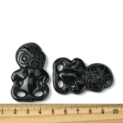 Natural Obsidian Big Pendants G-G113-01B-1