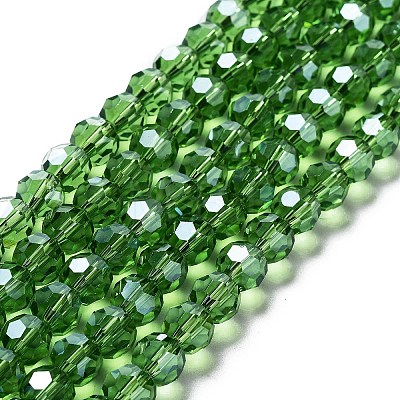 Electroplate Transparent Glass Beads Strands EGLA-A035-T8mm-A11-1