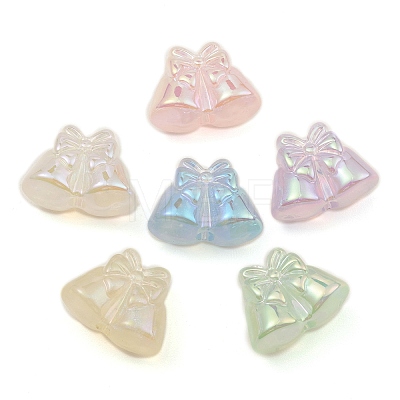 Luminous UV Plating Rainbow Iridescent Acrylic Beads PACR-E002-06-1