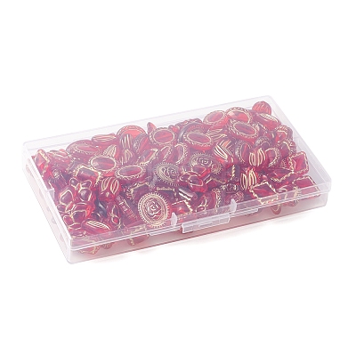 110Pcs 6 Styles Transparent Acrylic Beads OACR-FS0001-38-1