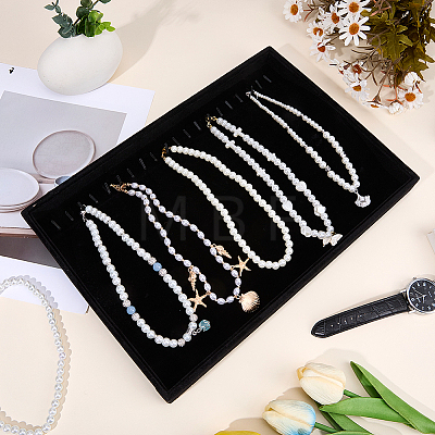 Velvet Necklace Display Organizer Trays NDIS-WH20007-02B-1