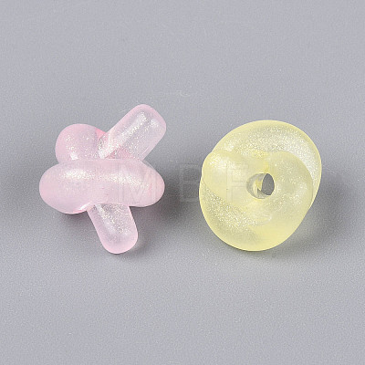 Luminous Frosted Transparent Acrylic Beads TACR-T029-23M-1