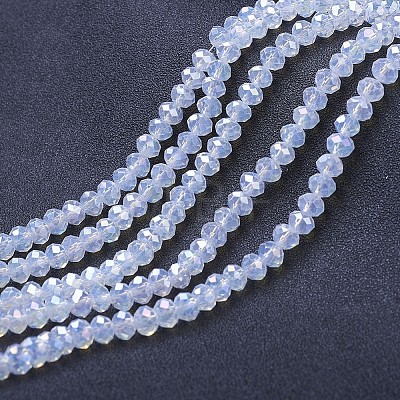 Electroplate Glass Beads Strands EGLA-A034-J6mm-B06-1