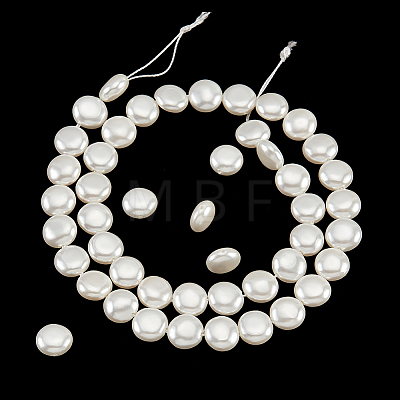  1 Strand Electroplated Shell Pearl Beads Strands BSHE-NB0001-20-1