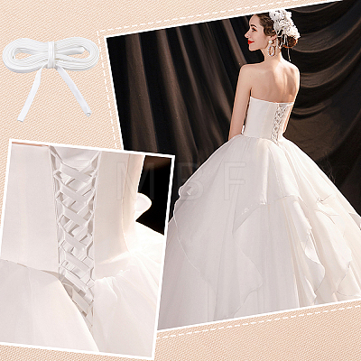 Satin Wedding Dress Back Tie Rope SRIB-WH0011-039A-1