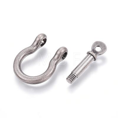 Alloy D-Ring Anchor Shackle Clasps PALLOY-P128-02AS-1
