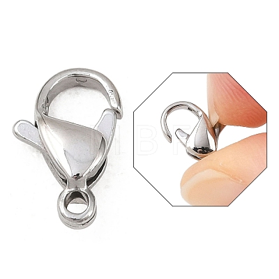 Tarnish Resistant 316 Stainless Steel Lobster Claw Clasps X-316-FL12A-1