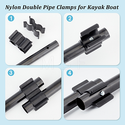 Nylon Double Pipe Clamps for Kayak Boat TOOL-WH0053-31-1
