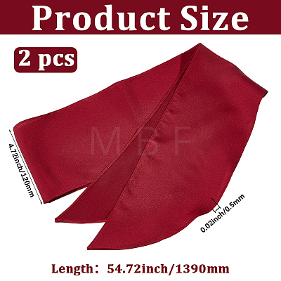 Solid Color Polyester Silk Scarf for Women Girls AJEW-WH20019-164D-1