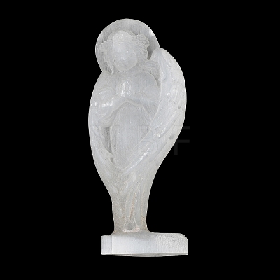 Natural Selenite Carved Angel Figurines G-G130-02-1