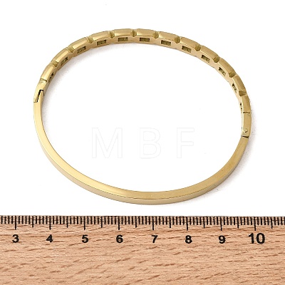 304 Stainless Steel Glass Hinged Bangles for Women BJEW-B168-14G-1