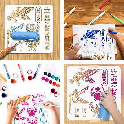 PET Hollow Out Drawing Painting Stencils DIY-WH0405-0042-1