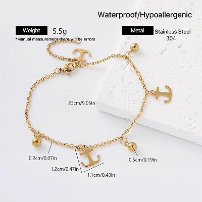 Vintage 304 Stainless Steel Charm Bracelets for Women FZ6029-4-1