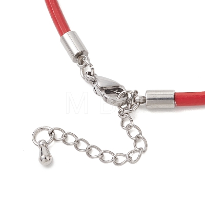 3MM Round Cowhide Leather Bracelet Making  AJEW-JB01540-1