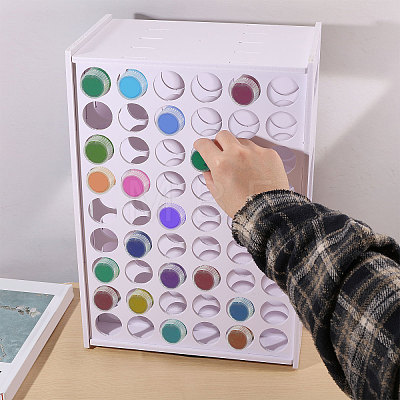 108-Hole Rotatable Plastic Paint Racks ODIS-WH0043-317-1