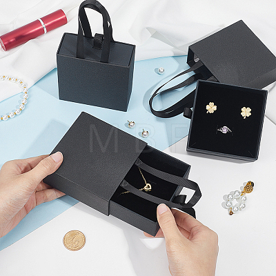 Square Paper Gift Storage Drawer Boxes CON-WH0115-39-1