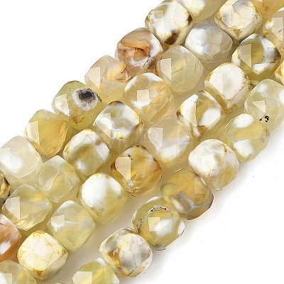 Natural Fire Crackle Agate Beads Strands G-H078-C49-6mm-05-1