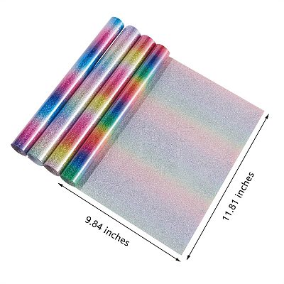 4Pcs Colorful Glitter Heat Transfer DIY-SZ0003-60-1