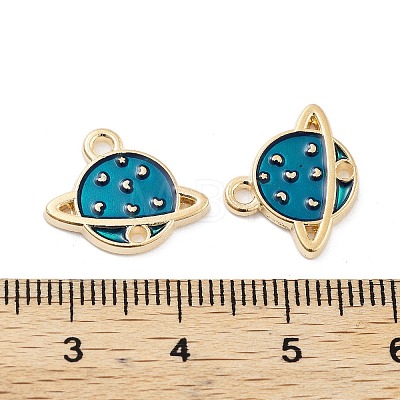 Light Gold Plated Alloy Enamel Pendants ENAM-M219-05KCG-02-1