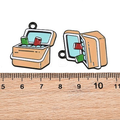 Baking Paint Alloy Enamel Pendants AL-CBA459E-05EB-02-1