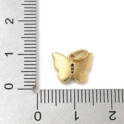 Brass Micro Pave Cubic Zirconia Charms KK-U046-16G-01-1