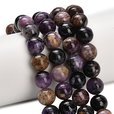Natural Charoite Beads Strands G-G300-A01-10mm-1