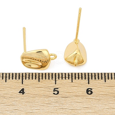 Brass Stud Earring Findings KK-Z099-03G-1