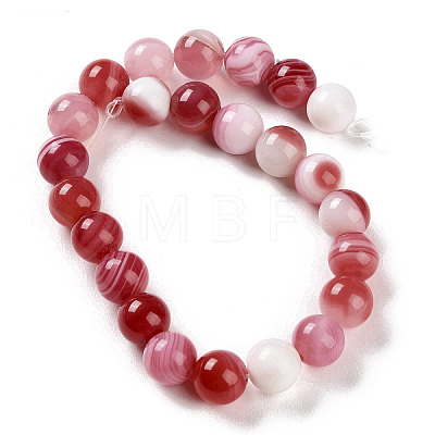 Natural Striped Agate/Banded Agate Beads Strands G-Z060-A01-B15-1