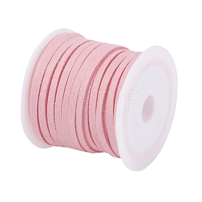 3x1.5mm Hot Pink Flat Faux Suede Cord X-LW-R003-28-1