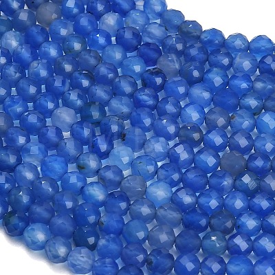 Natural Blue Chalcedony Beads Strands GG-NH0004-A01-01C-1