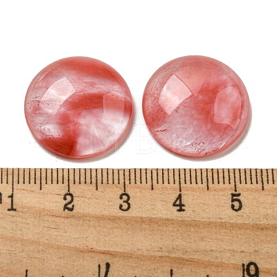 Cherry Quartz Glass Cabochons G-C115-02A-04-1