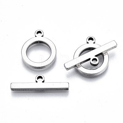 201 Stainless Steel Toggle Clasps STAS-Q241-008P-NF-1