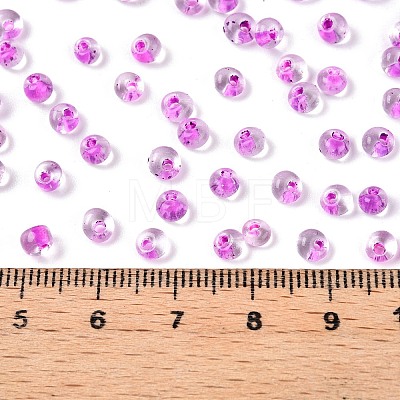 6/0 Inside Colours Transparent Glass Seed Beads SEED-T007-07J-1