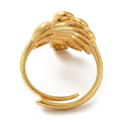 Light Gold Brass Adjustable Rings for Women RJEW-A022-01D-1