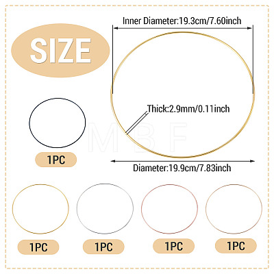5Pcs 5 Colors Iron Rings FIND-TA0011-05-1