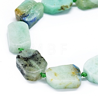 Natural Chrysocolla and Lapis Lazuli Beads Strands G-F725-09-1