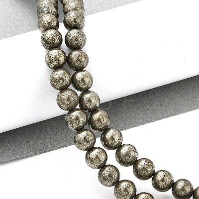 Natural Pyrite Beads Strands G-A250-A01-02-1