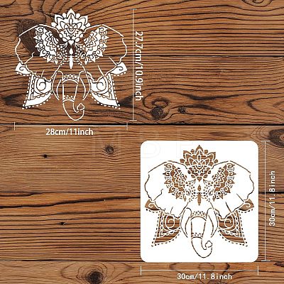 Large Plastic Reusable Drawing Painting Stencils Templates DIY-WH0172-781-1