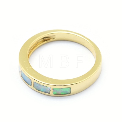Synthetic Opal Finger Rings RJEW-O026-04G-C-1