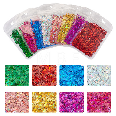 8 Bags 8 Colors Nail Art Glitter Sequins MRMJ-TA0001-29-1
