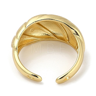 Rack Plating Brass Cuff Finger Rings for Women RJEW-C114-13G-G-1