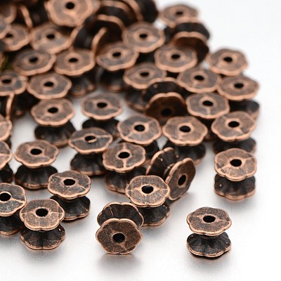 Tibetan Style Double Sided Bead Caps LS-X-RLF9831Y-NF-1