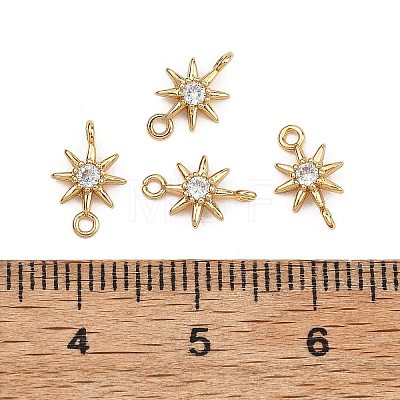 SHEGRACE Brass Clear Cubic Zirconia Charms XGRQ2O907-426G-1