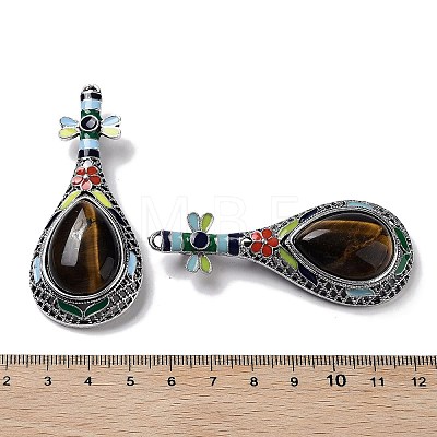 Tibetan Style Alloy Brooches JEWB-A021-04AS-06-1