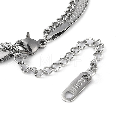 304 Stainless SteelDouble-Layer Multi-strand Bracelet STAS-Z055-03P-1