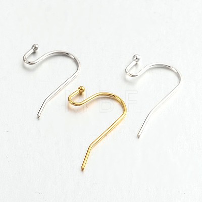 Brass Earring Hooks for Earring Designs KK-M142-01-RS-1