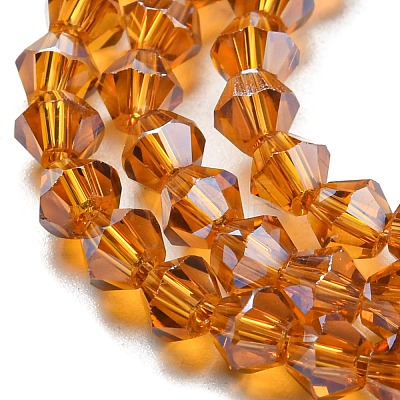 Transparent Electroplate Glass Beads Strands EGLA-A039-T4mm-A28-1