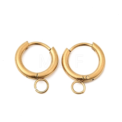 Stainless Steel Huggie Hoop Earring Findings STAS-J400-36A-G-1